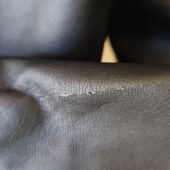 Denim & Company faux leather Embroidered front‎ zip lined jacket - Picture 13 of 16